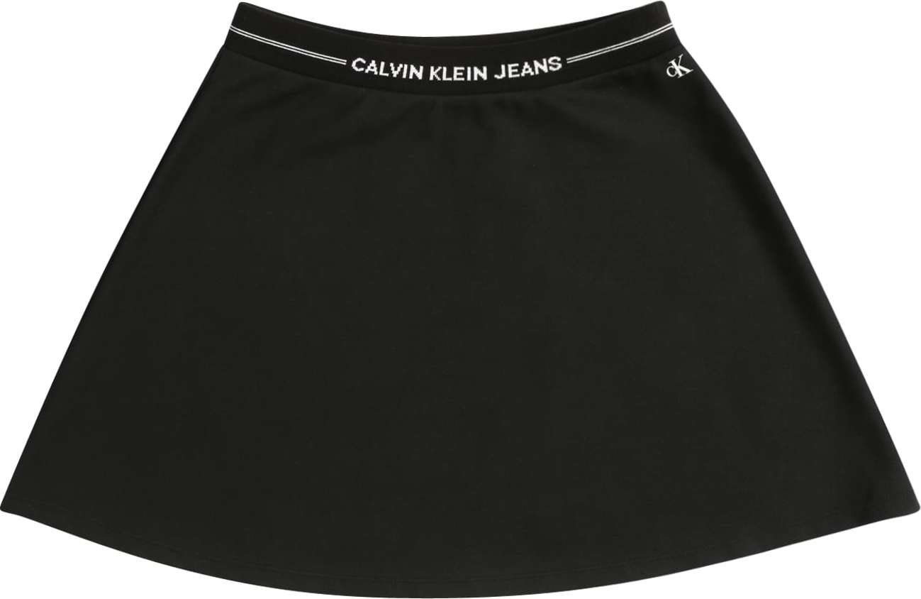 Calvin Klein Jeans Sukně černá / bílá