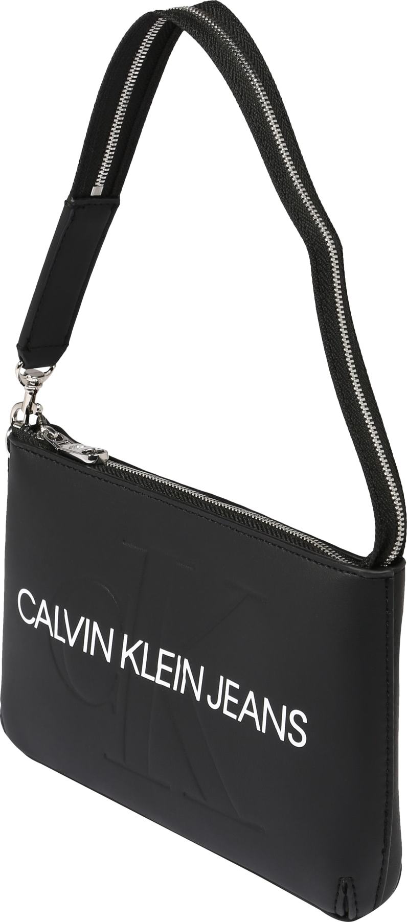 Calvin Klein Jeans Taška přes rameno černá / bílá