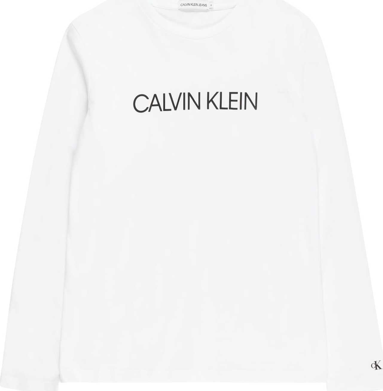 Calvin Klein Jeans Tričko černá / bílá