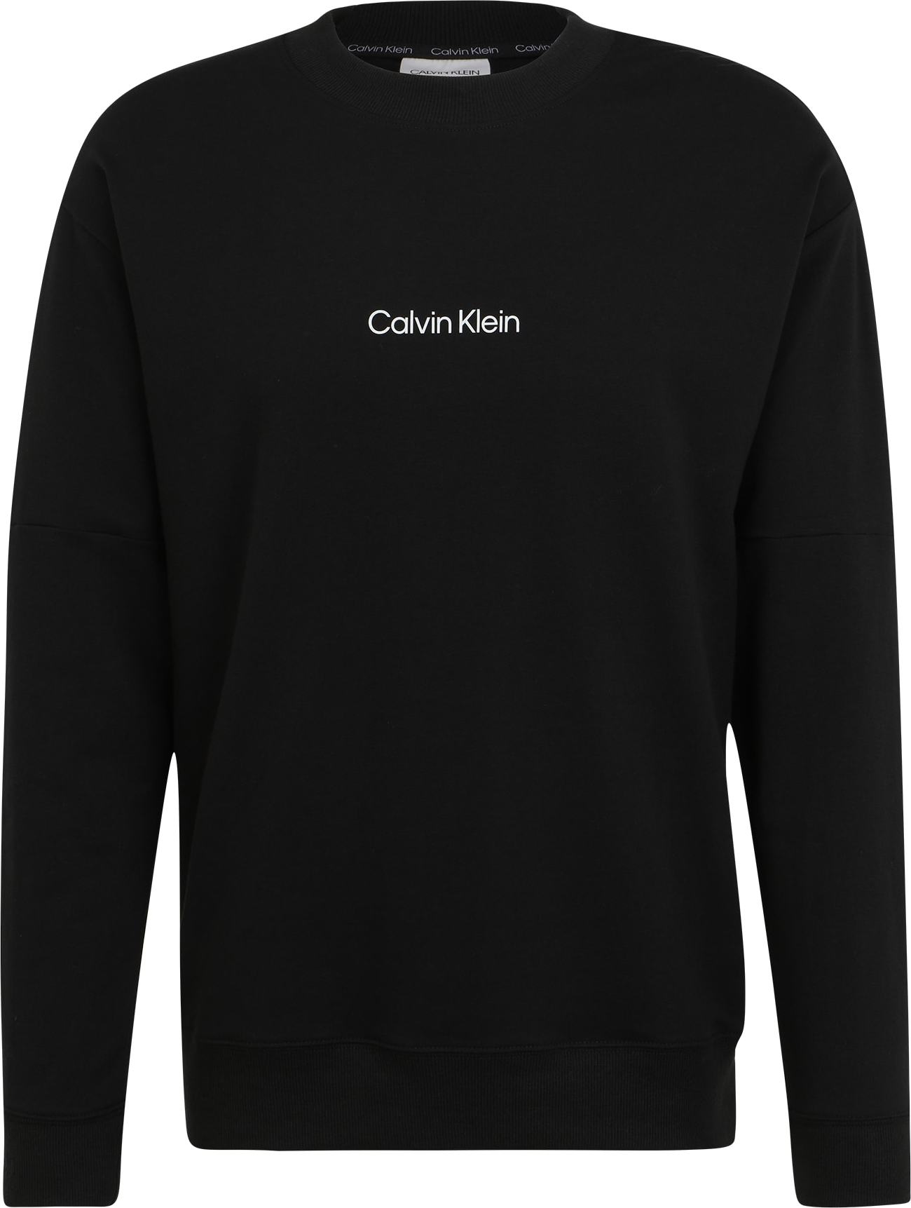 Calvin Klein Mikina černá / bílá