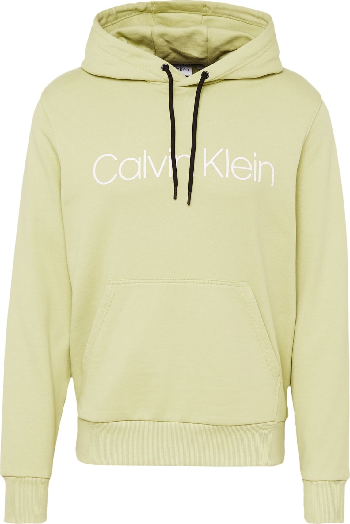 Calvin Klein Mikina světle zelená / bílá