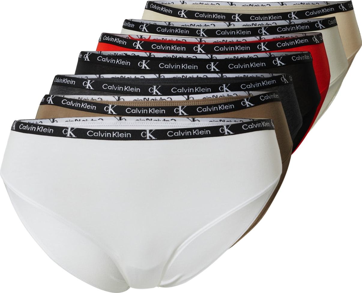 Calvin Klein Underwear Kalhotky hnědá / červená / černá / bílá