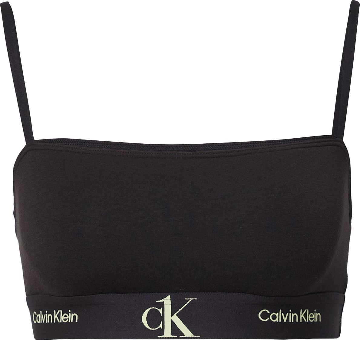 Calvin Klein Underwear Podprsenka světle zelená / černá