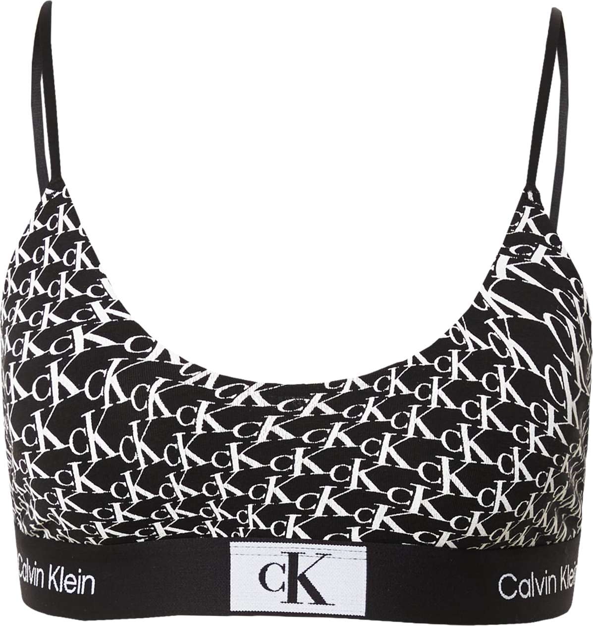 Calvin Klein Underwear Podprsenka 'Ck96 Unlined' černá / bílá