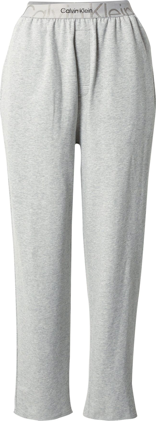 Calvin Klein Underwear Pyžamové kalhoty šedý melír / černá