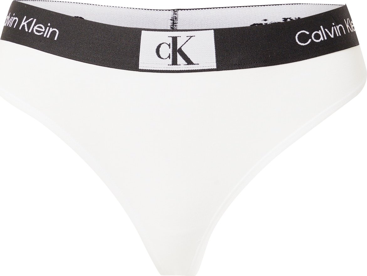 Calvin Klein Underwear Tanga černá / bílá