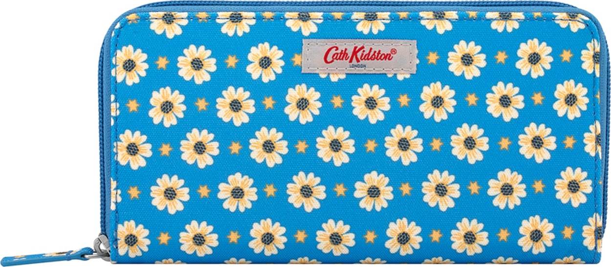 Cath Kidston Peněženka azurová modrá / žlutá / bílá