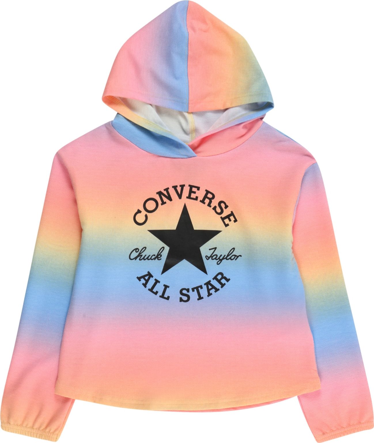 CONVERSE Mikina světlemodrá / světle žlutá / růžová / černá