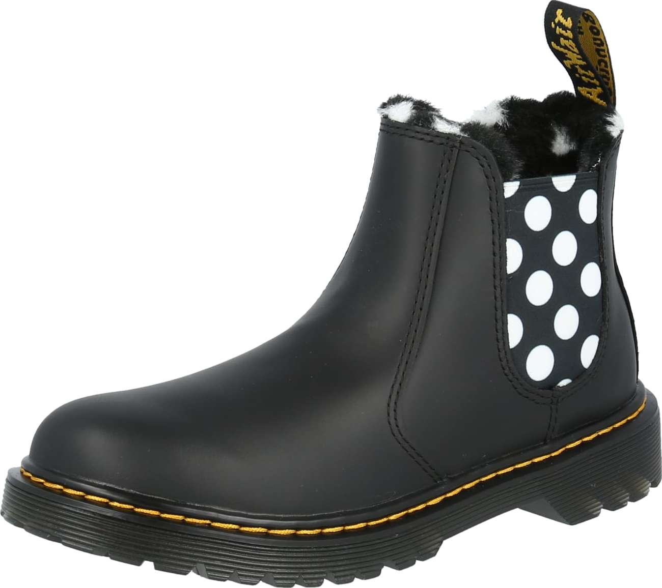 Dr. Martens Kozačky černá / bílá