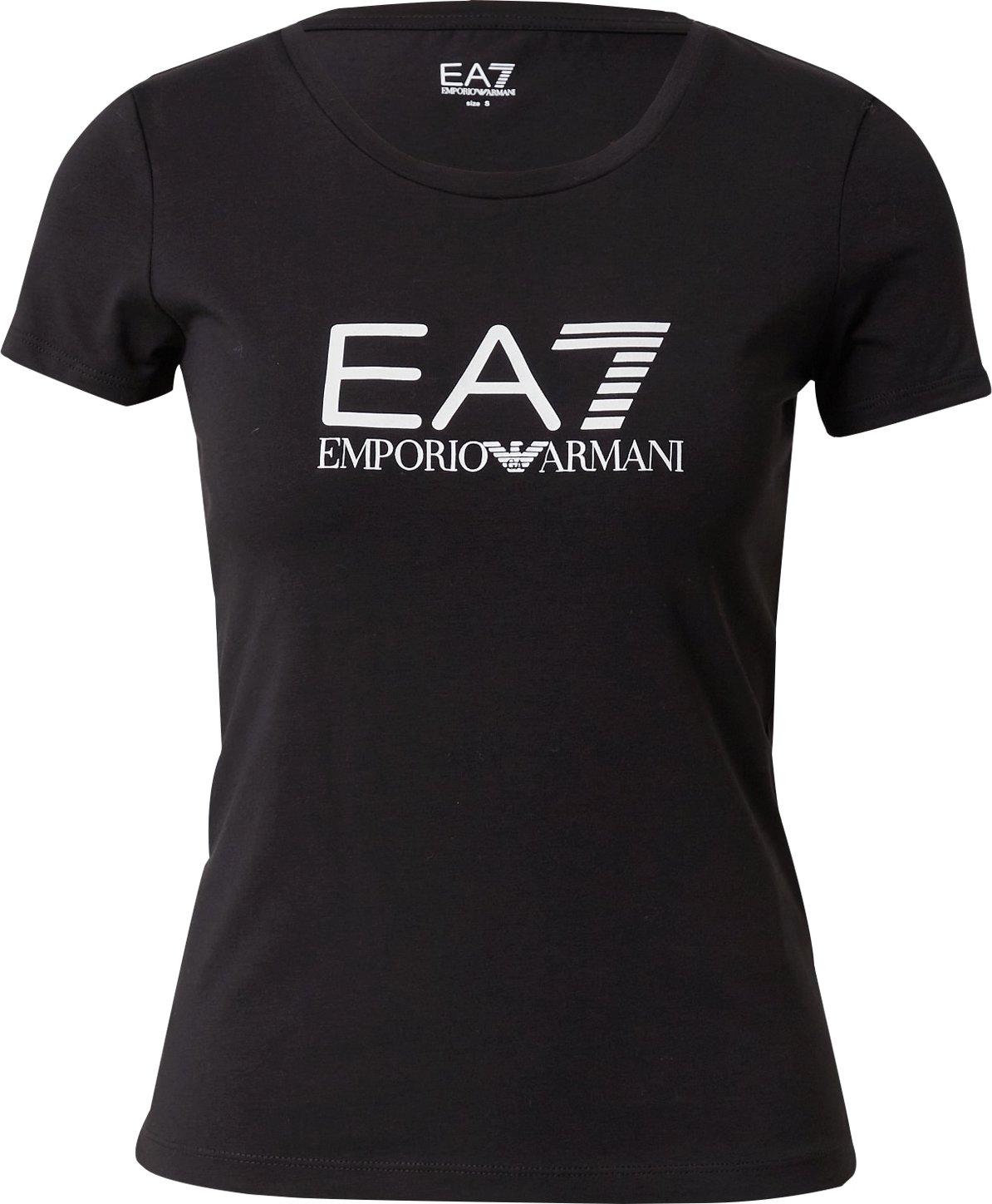 EA7 Emporio Armani Tričko černá / bílá