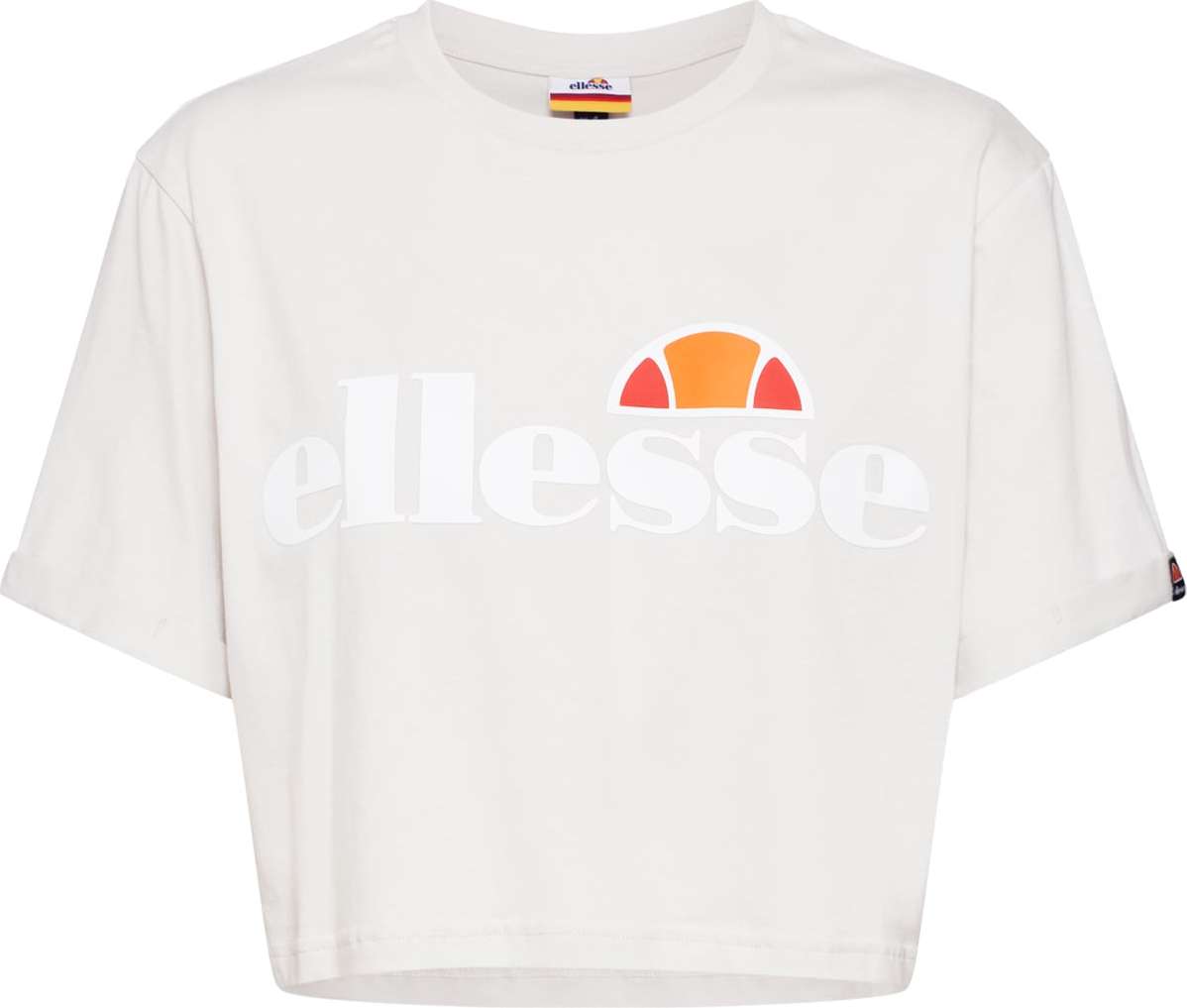 ELLESSE Tričko 'Alberta' světle šedá / oranžová / červená / bílá