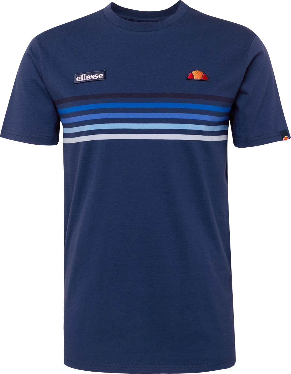 ELLESSE Tričko 'Marsella' námořnická modř / nebeská modř / světlemodrá / oranžová