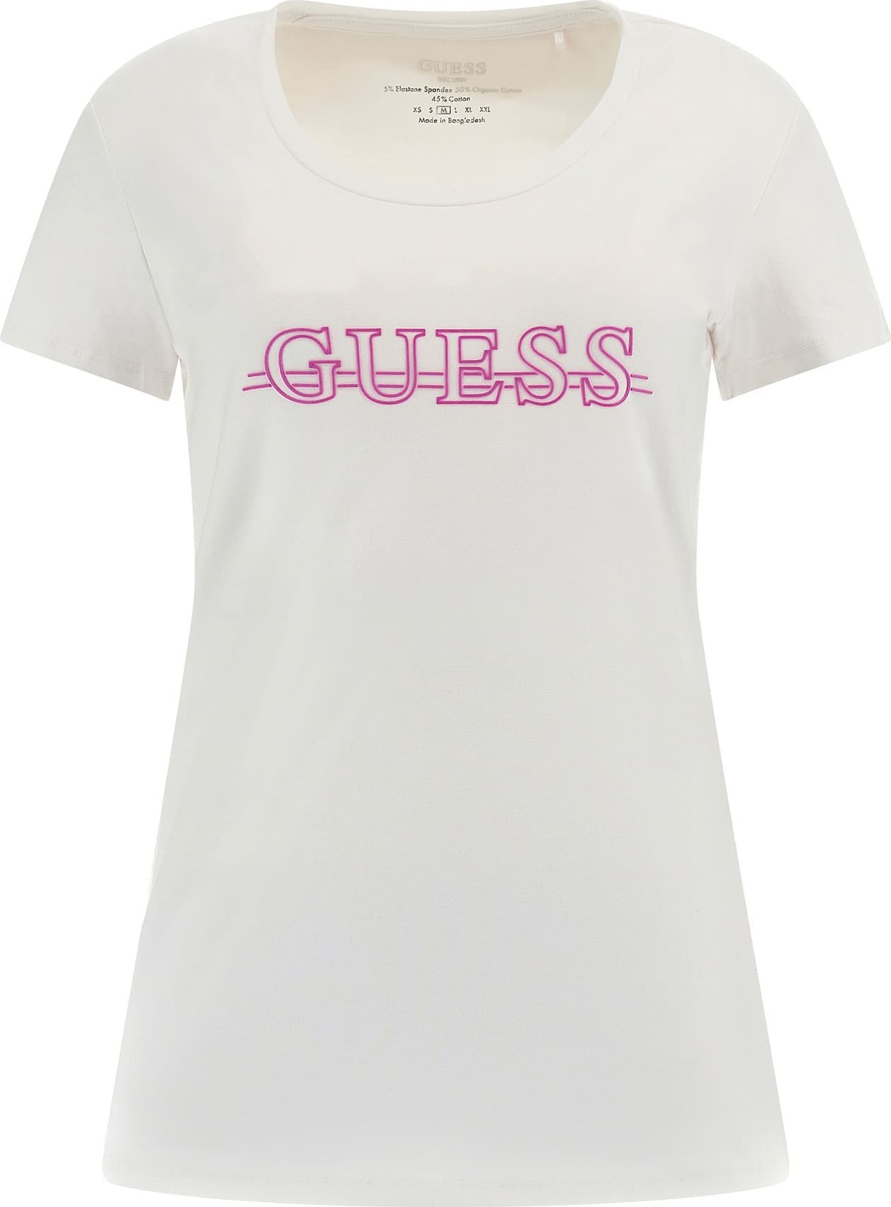 GUESS Tričko pink / bílá