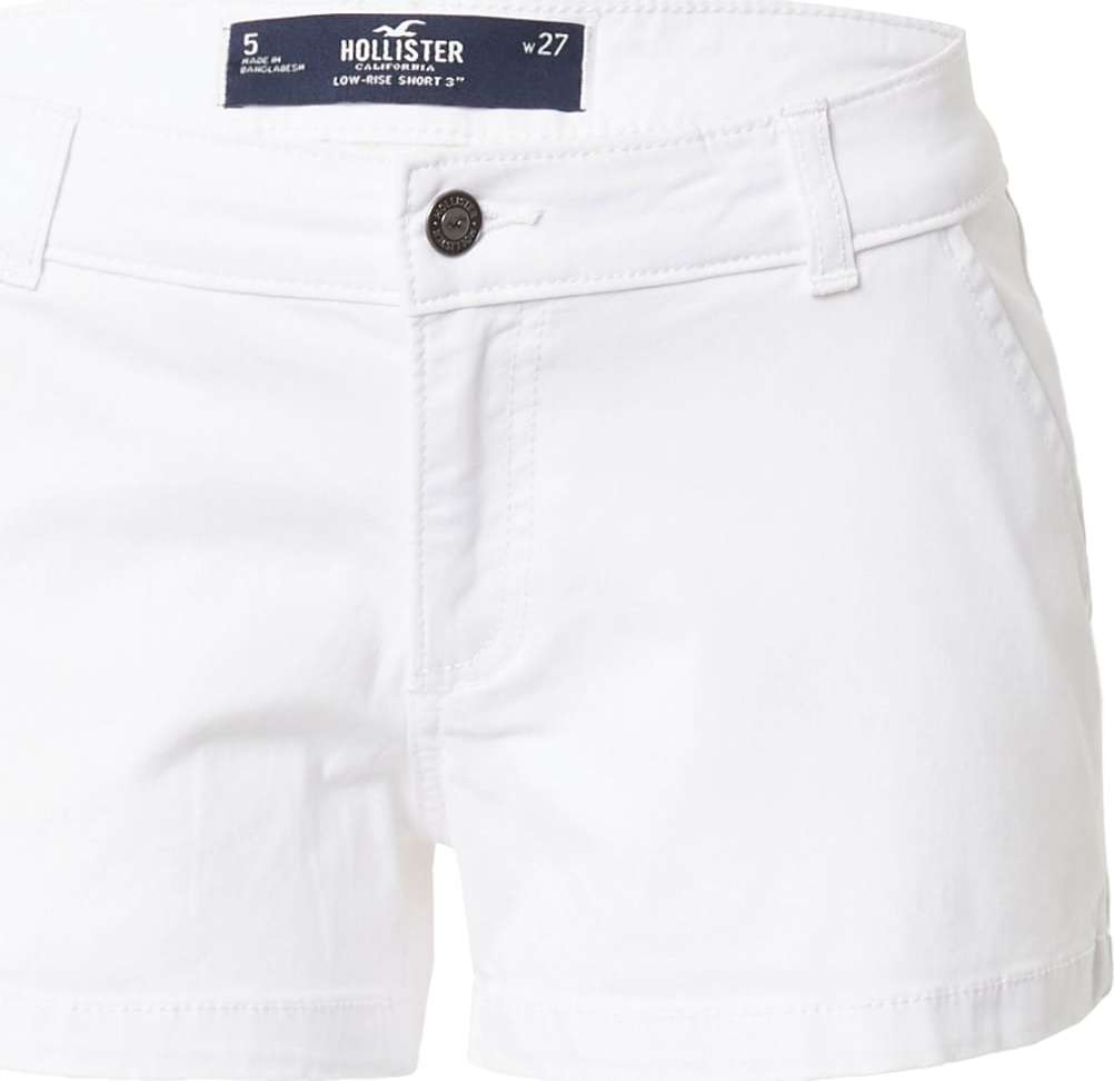 HOLLISTER Chino kalhoty bílá