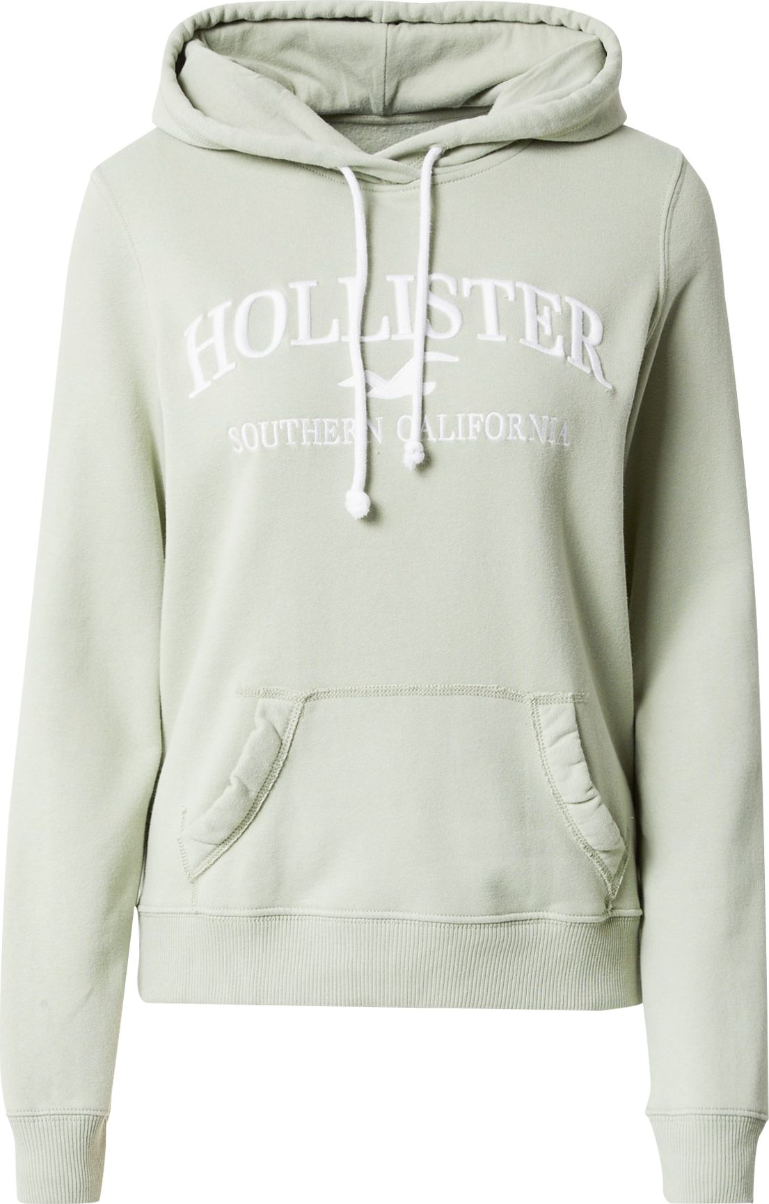 HOLLISTER Mikina pastelově zelená / bílá