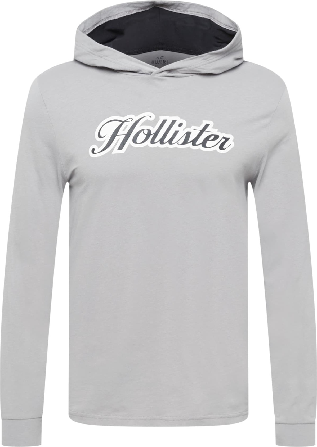 HOLLISTER Tričko světle šedá / černá / bílá