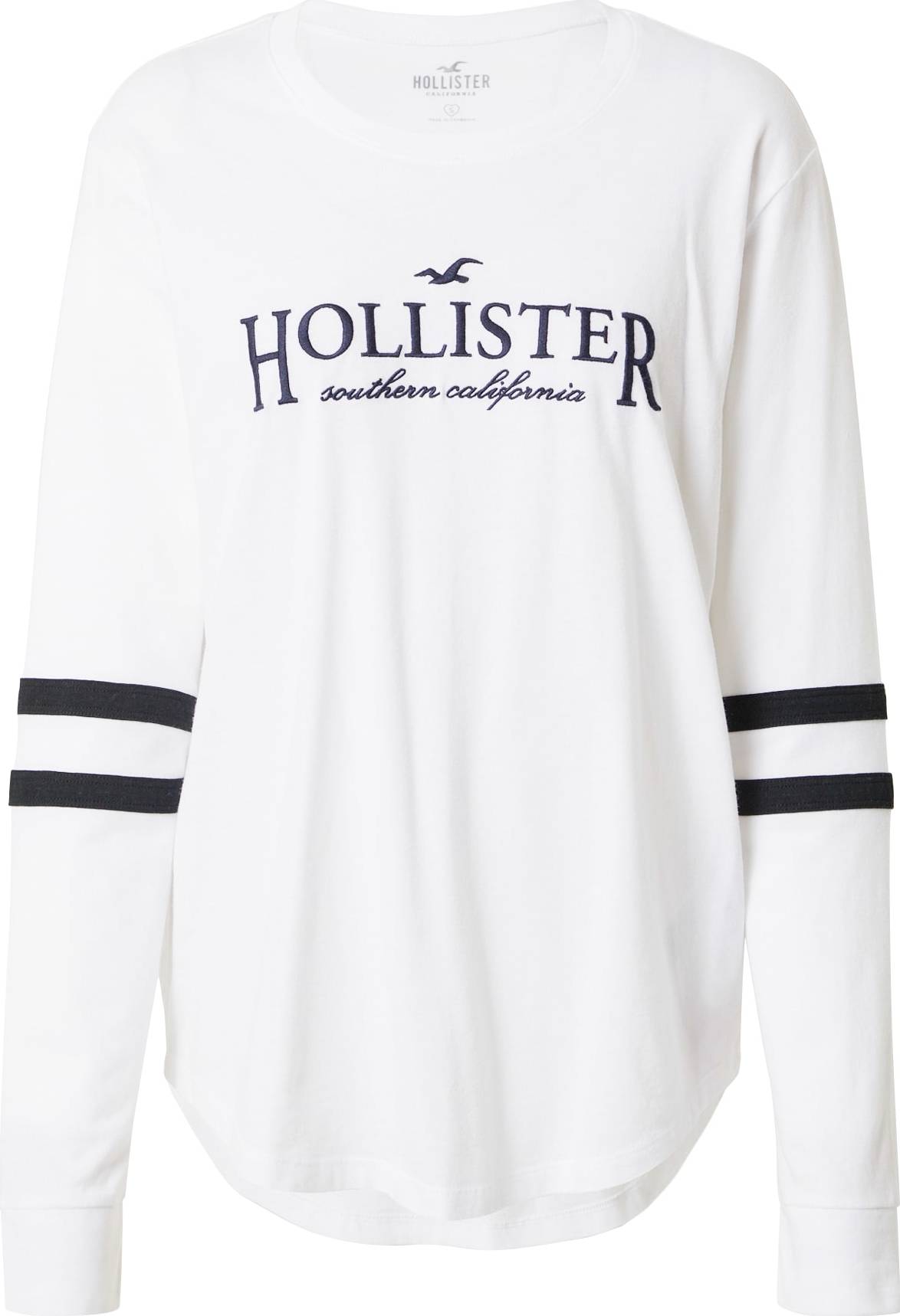 HOLLISTER Tričko černá / bílá