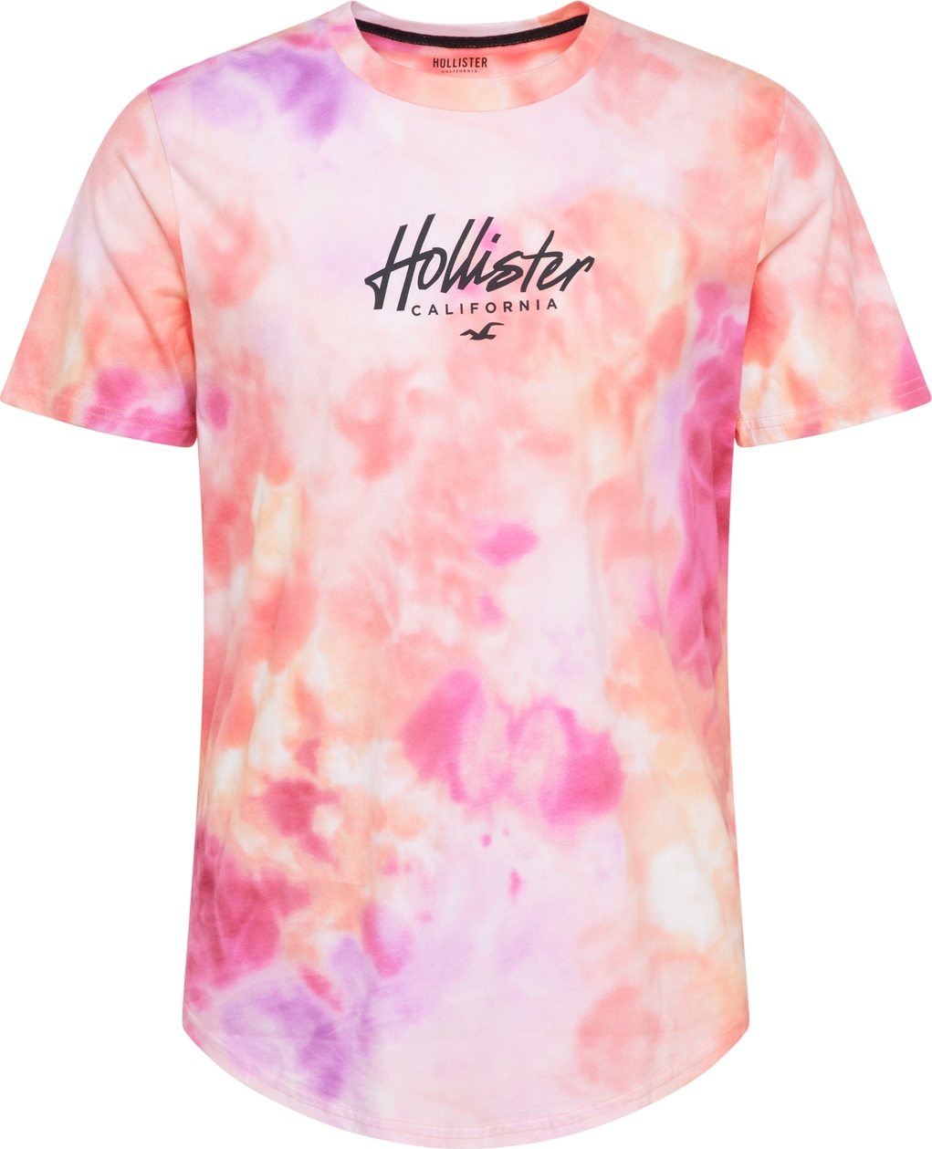 HOLLISTER Tričko fialová / oranžová / pink / černá / bílá