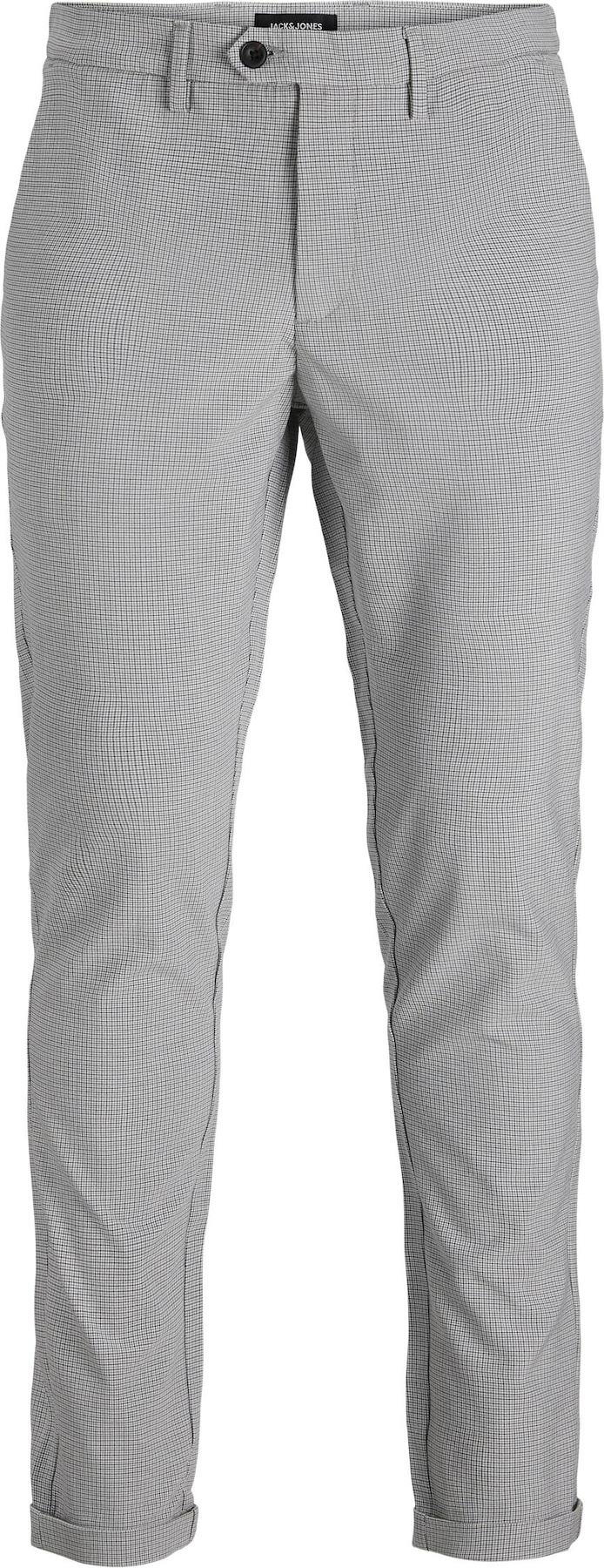 JACK & JONES Chino kalhoty 'Marco Connor' grafitová / světle šedá