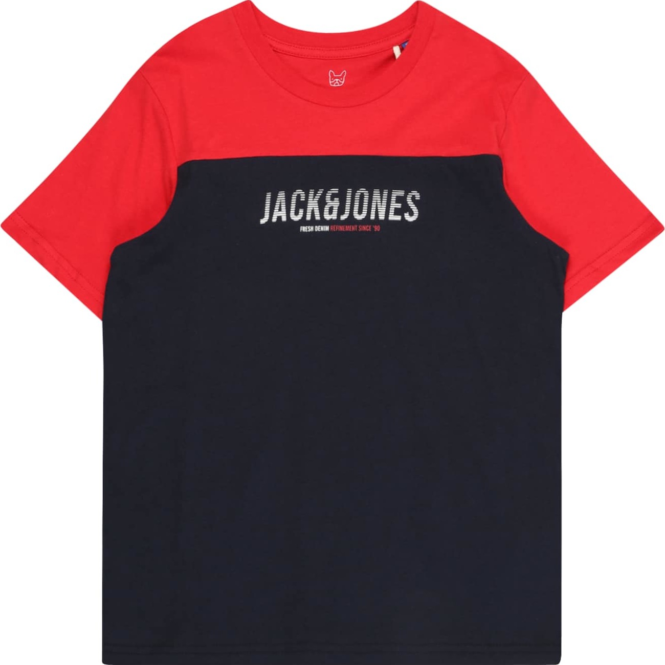 Jack & Jones Junior Tričko 'Dan' červená / černá / bílá