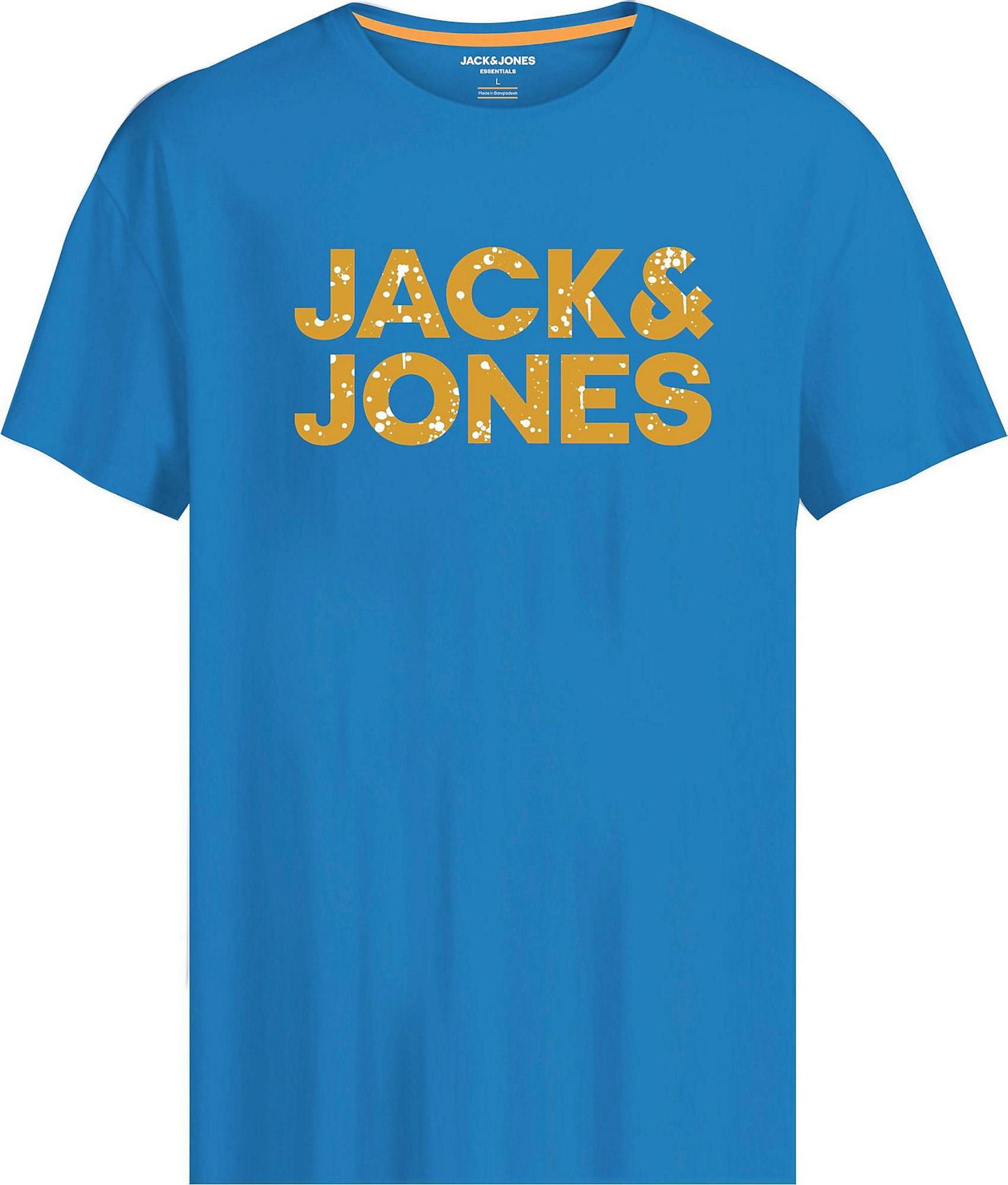 Jack & Jones Junior Tričko 'NEON' modrá / žlutá / bílá