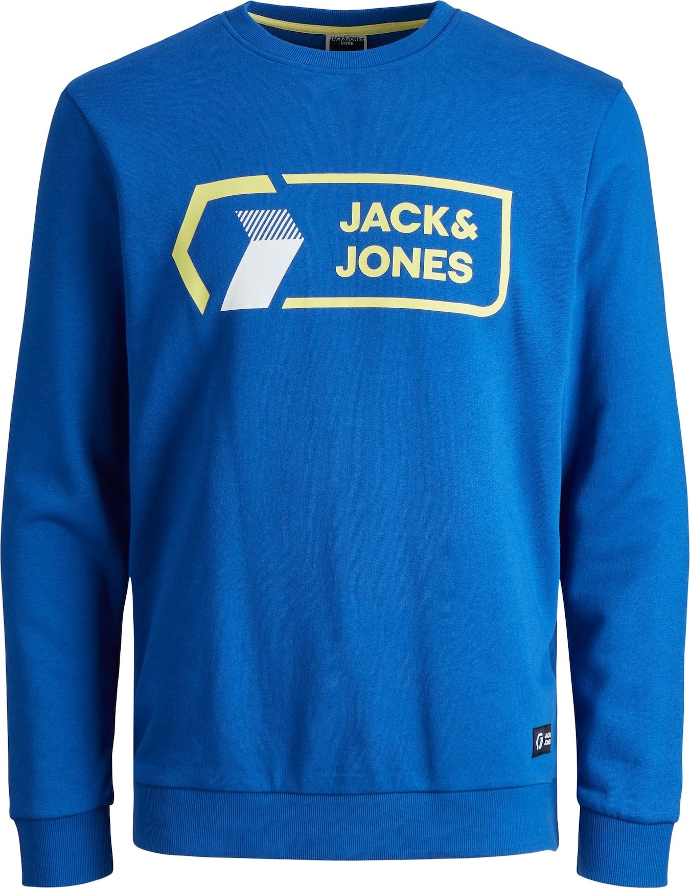 JACK & JONES Mikina 'Logan' námořnická modř / královská modrá / pastelově žlutá / černá / bílá