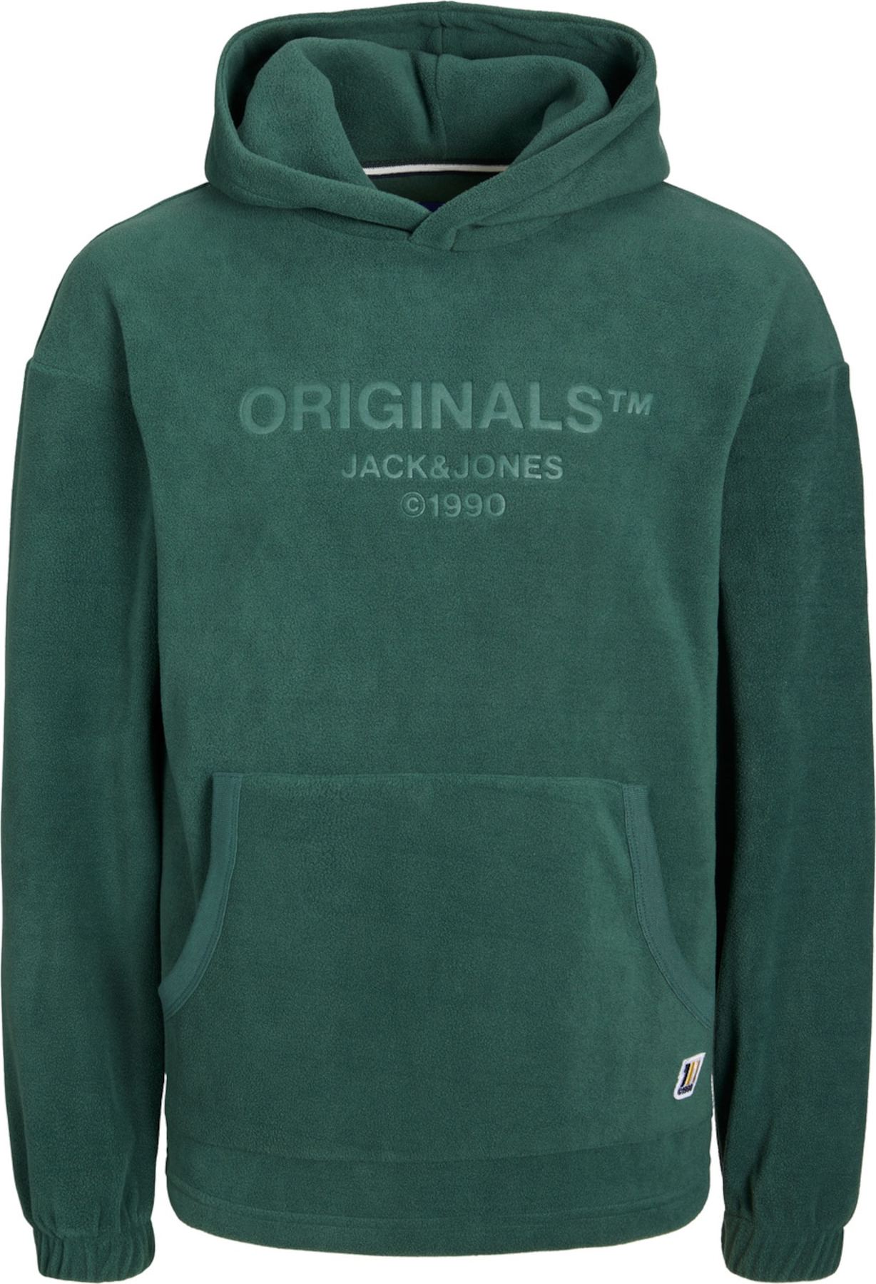 JACK & JONES Mikina 'SLOPE' tmavě zelená