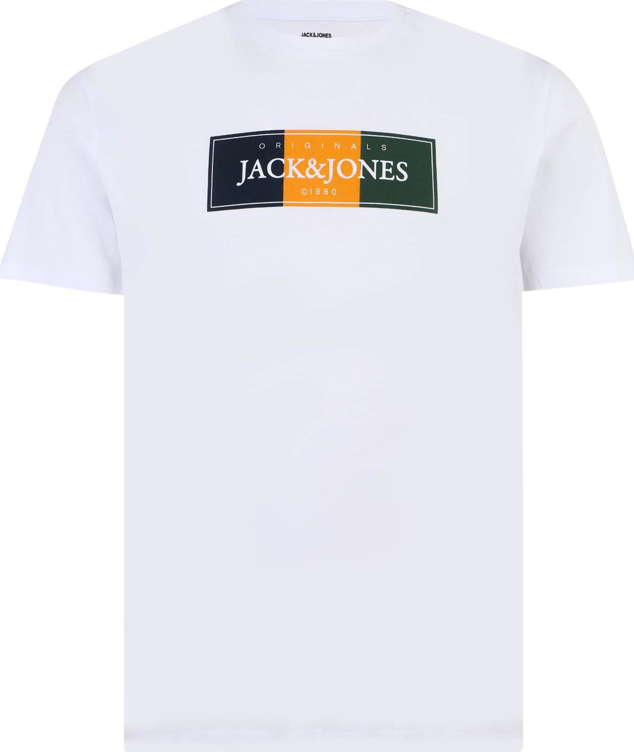 Jack & Jones Plus Tričko námořnická modř / žlutá / tmavě zelená / bílá