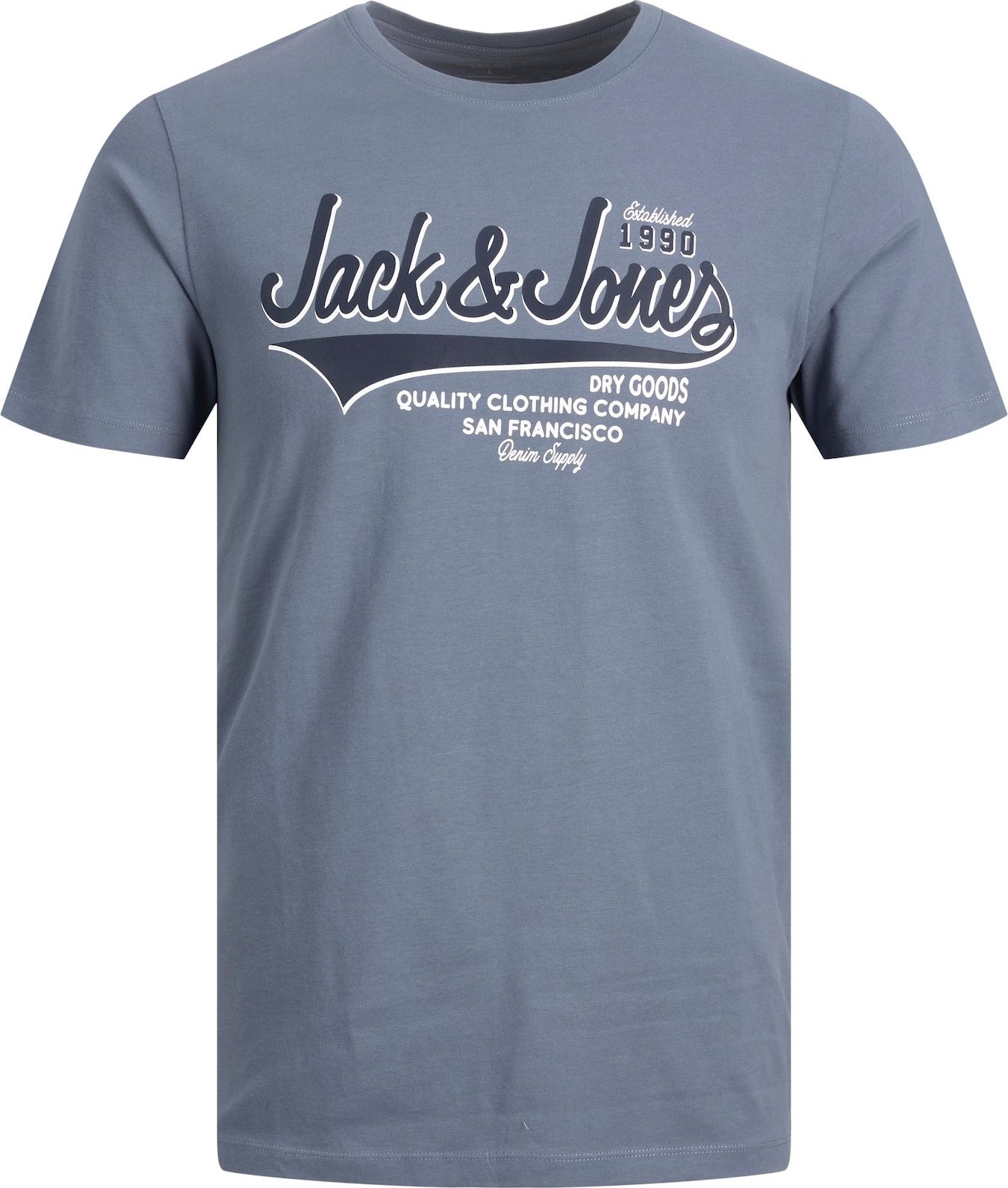 JACK & JONES Tričko námořnická modř / kouřově modrá / bílá