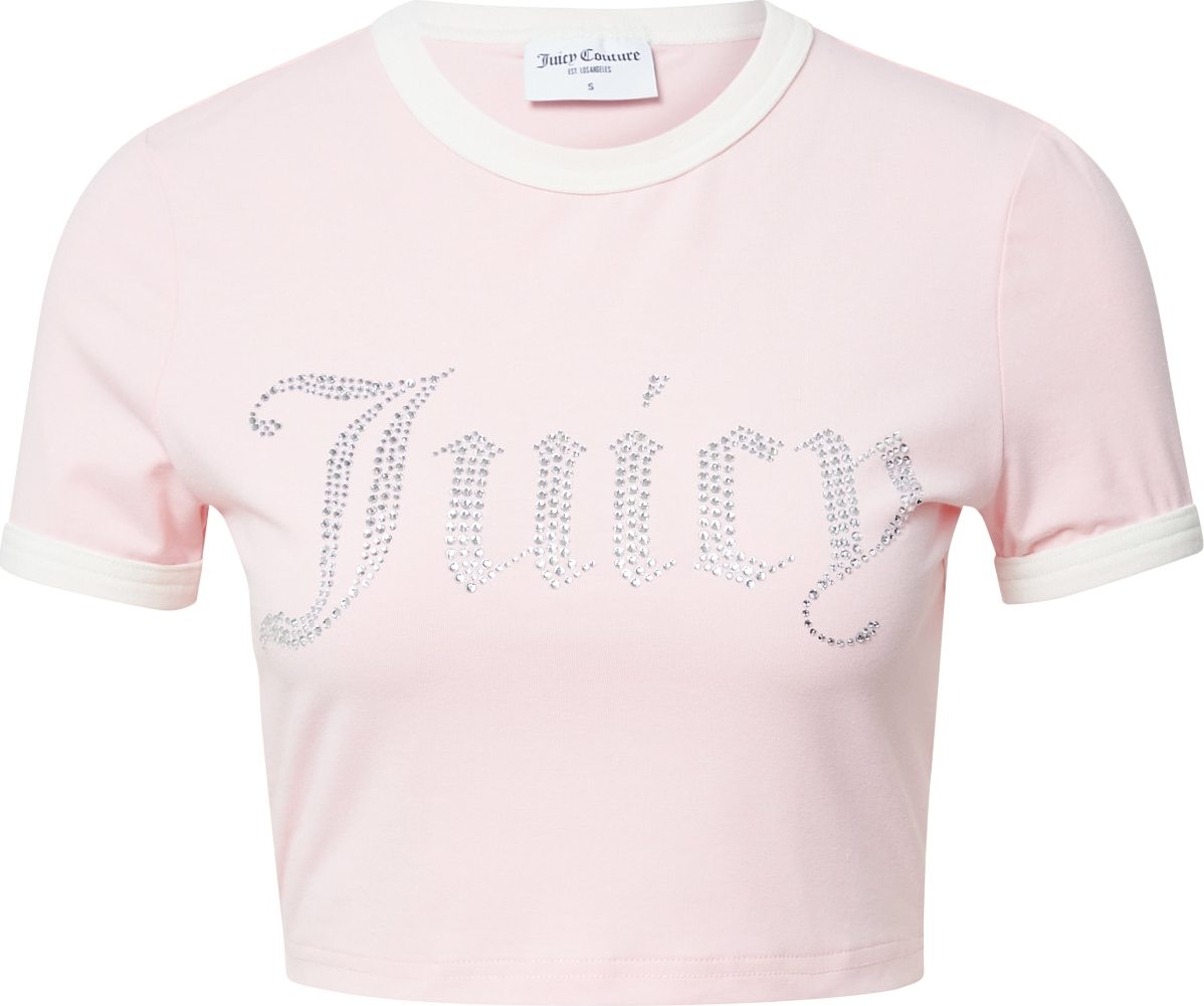 Juicy Couture White Label Tričko růžová / stříbrná / bílá