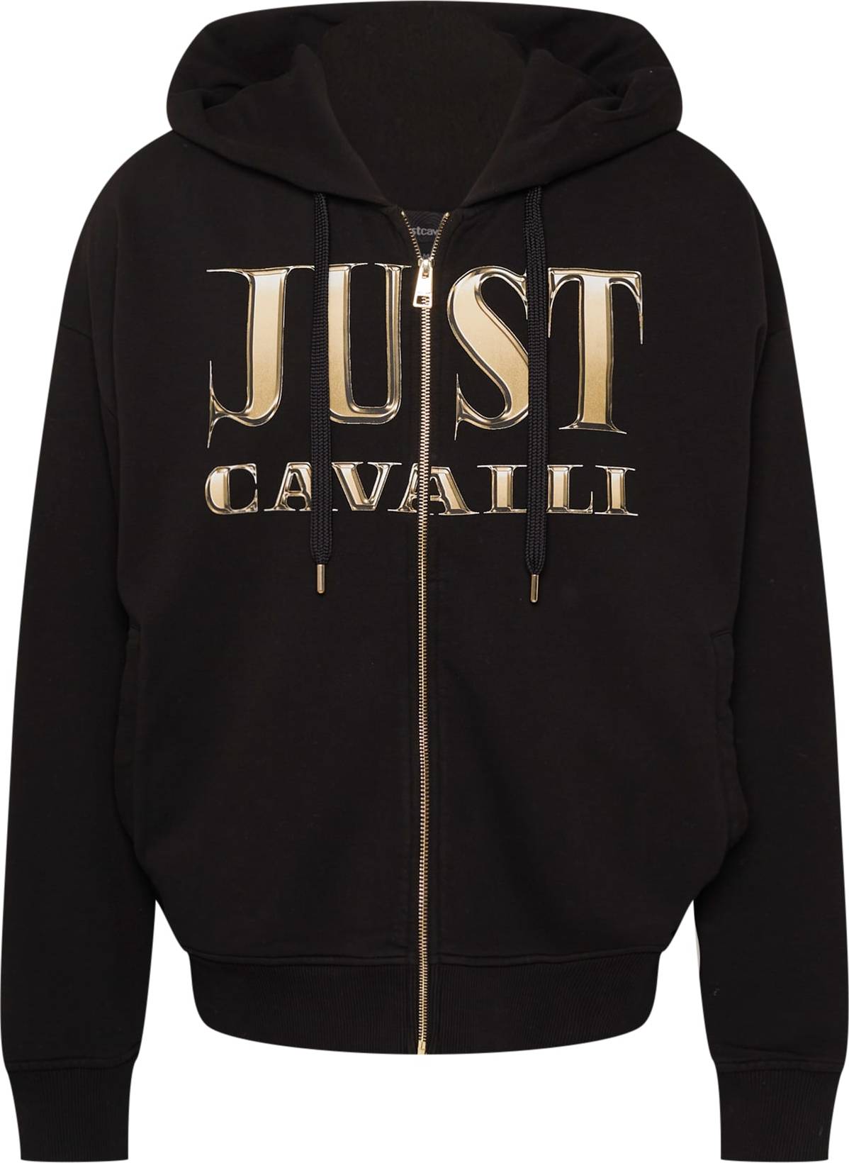 Just Cavalli Mikina zlatá / černá