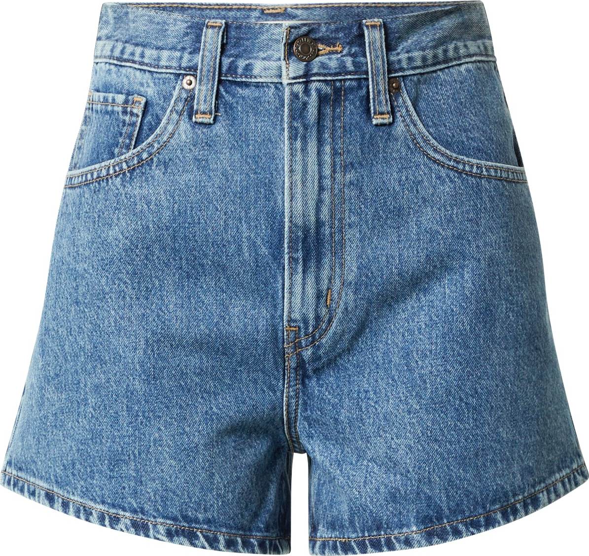 LEVI'S Džíny 'HIGH WAISTED MOM SHORT MED INDIGO - FLAT FINISH' modrá džínovina