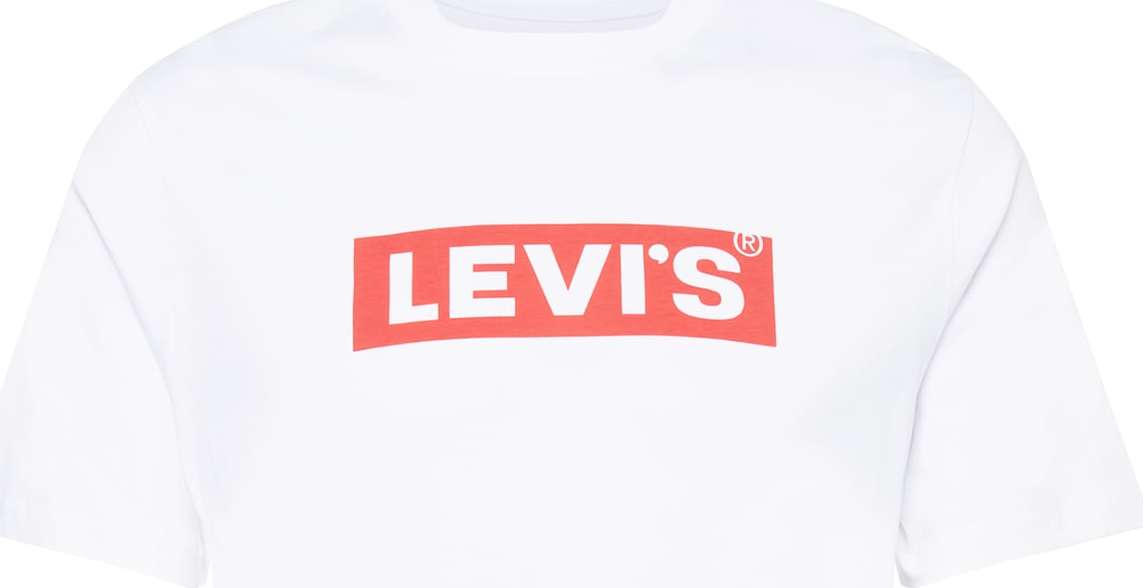 LEVI'S Tričko 'SS RELAXED FIT TEE NEUTRALS' červená / bílá