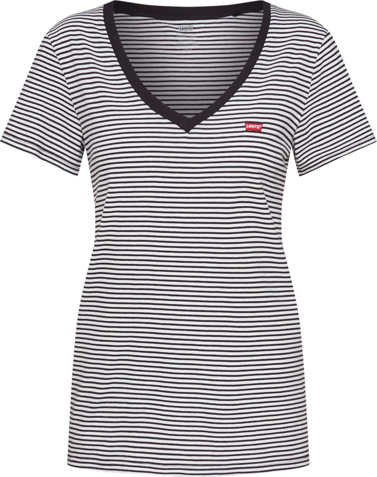 LEVI'S Tričko 'PERFECT VNECK MULTI-COLOR' tmavě šedá / bílá