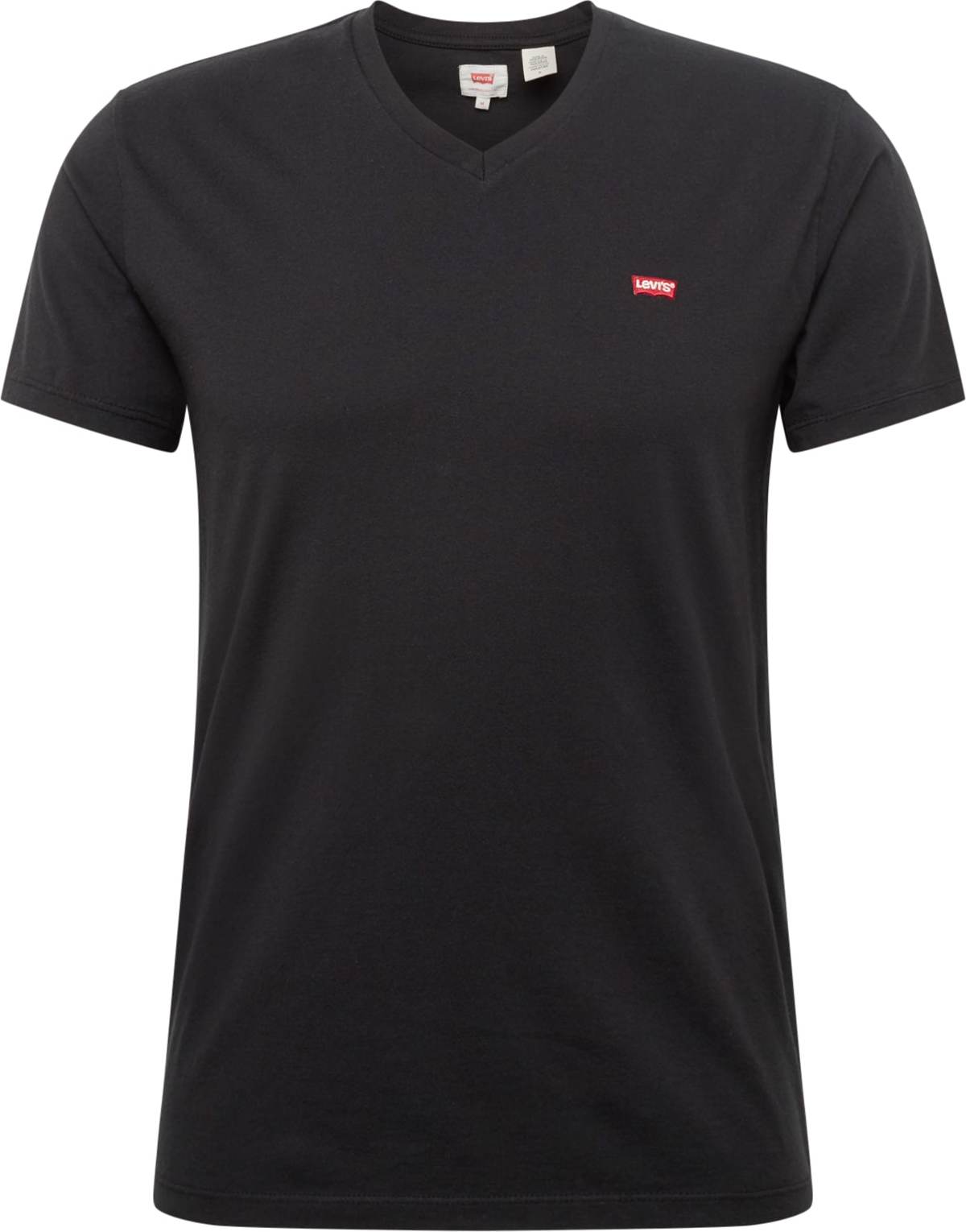 LEVI'S Tričko 'ORIGINAL HM VNECK BLACKS' červená / černá