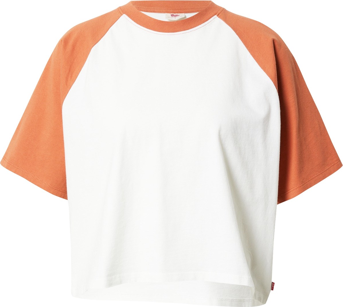 LEVI'S Tričko 'THROWBACK BASEBALL TEE NEUTRALS' okrová / bílá