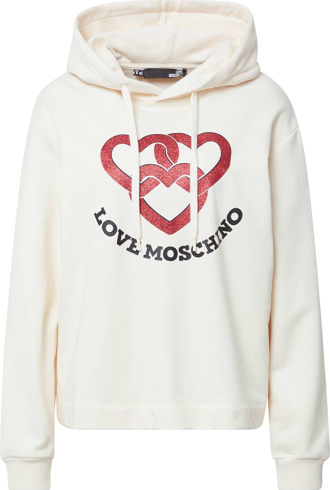 Love Moschino Mikina 'FELPA' režná / bordó / černá