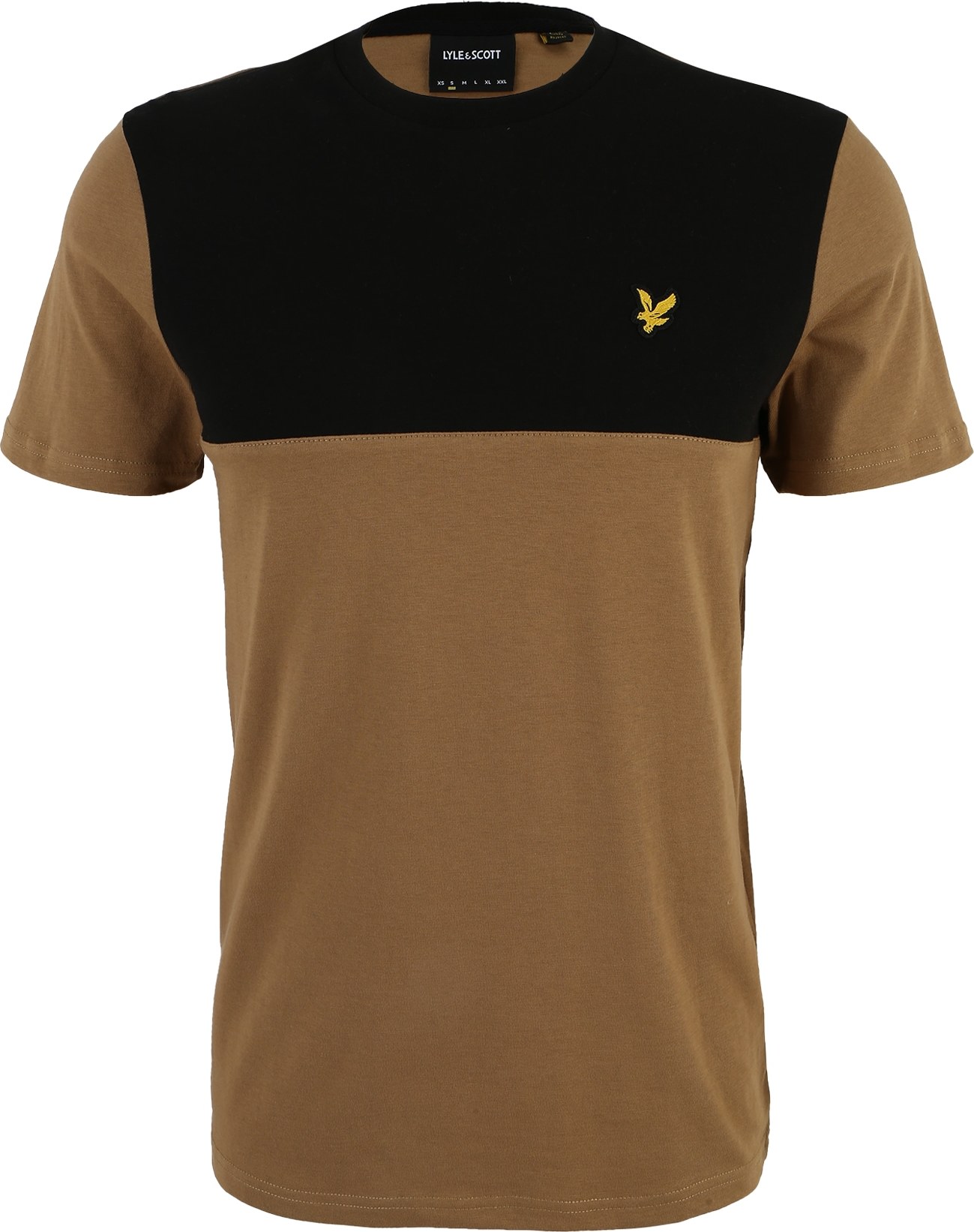 Lyle & Scott Tričko velbloudí / žlutá / černá