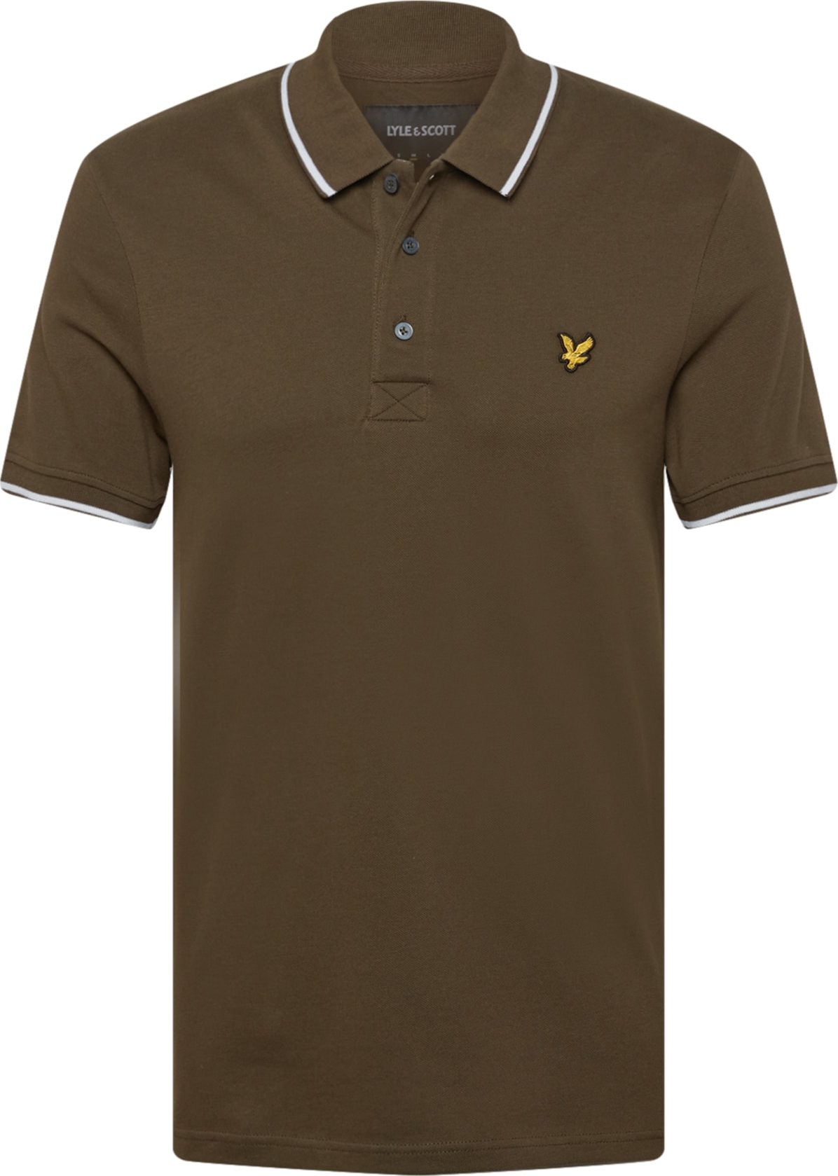 Lyle & Scott Tričko zlatá / olivová / černá / bílá