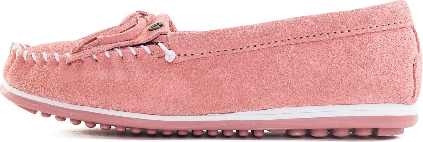 Minnetonka Mokasíny 'Kilty plus' pink / bílá