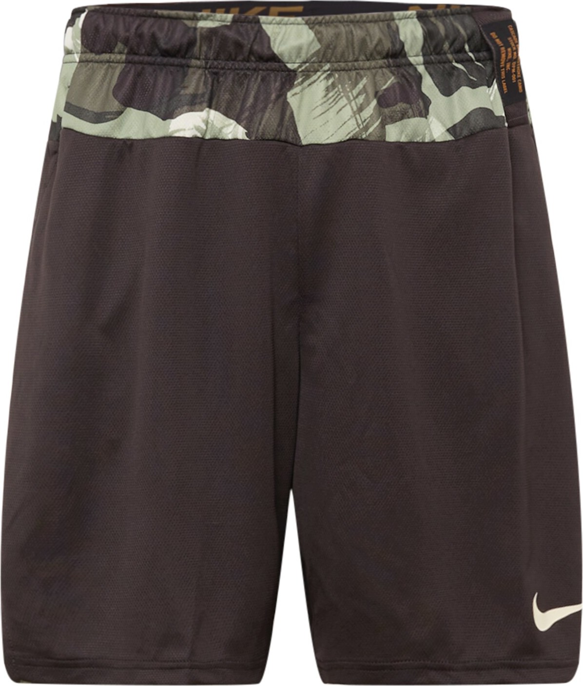 NIKE Sportovní kalhoty tmavě hnědá / khaki / světle zelená / bílá