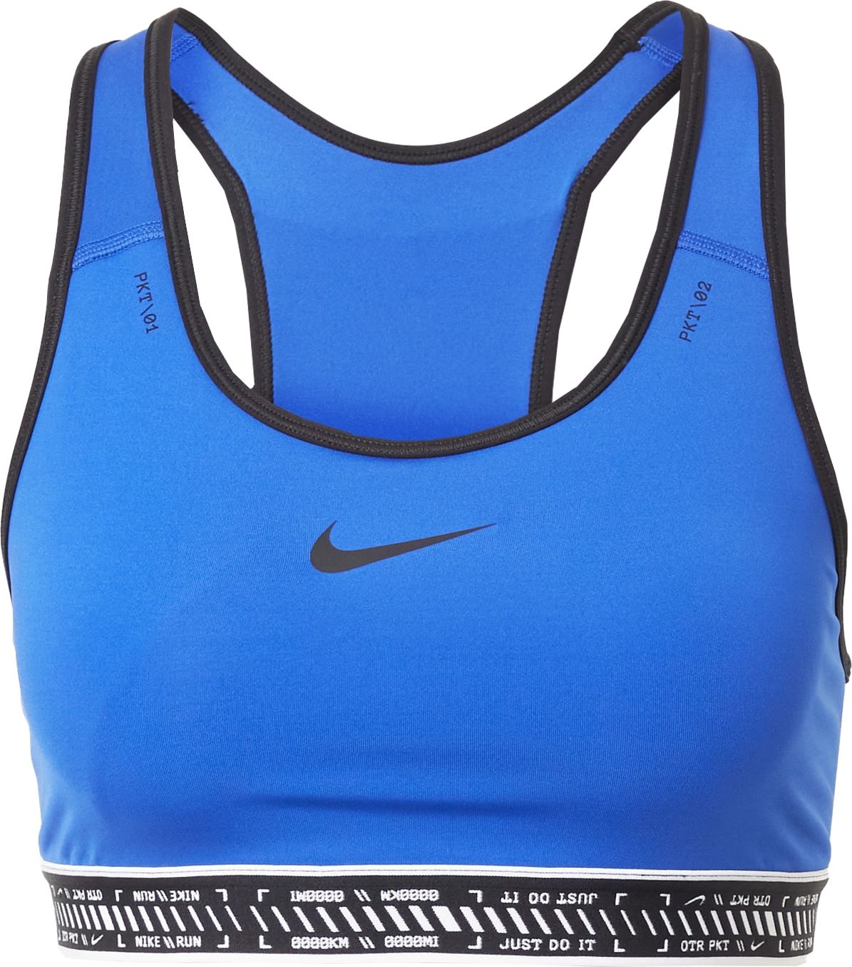 NIKE Sportovní podprsenka královská modrá / černá / bílá