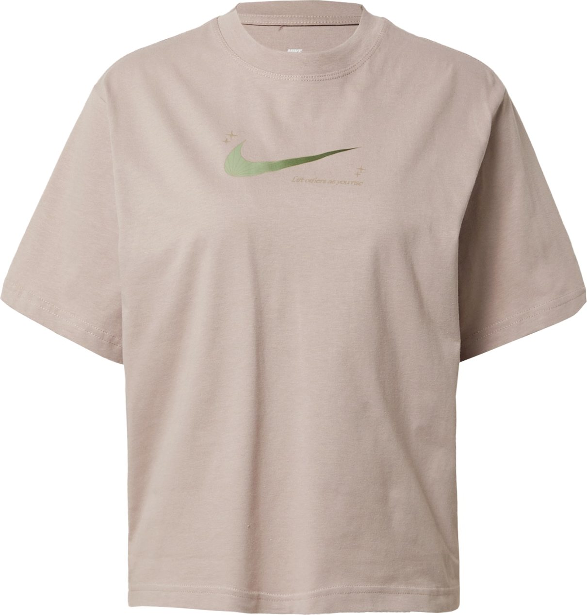 Nike Sportswear Tričko šedobéžová / zelená