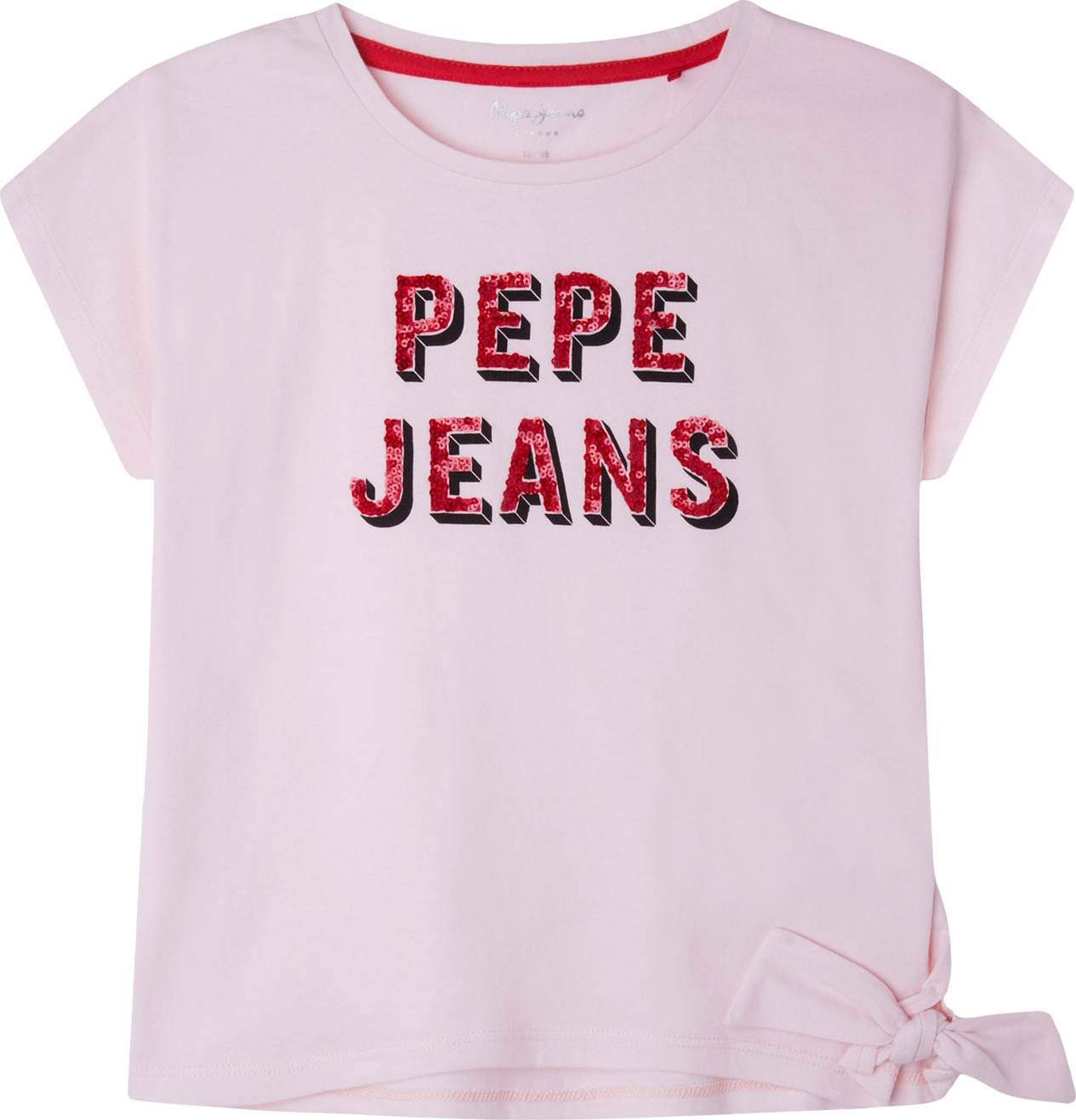 Pepe Jeans Tričko 'HONEY' růžová / červená / černá