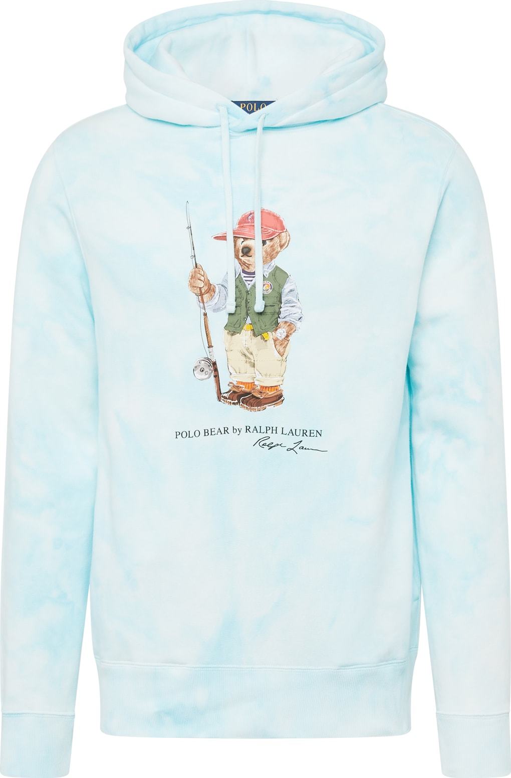 Polo Ralph Lauren Mikina aqua modrá / hnědá / zelená / bílá