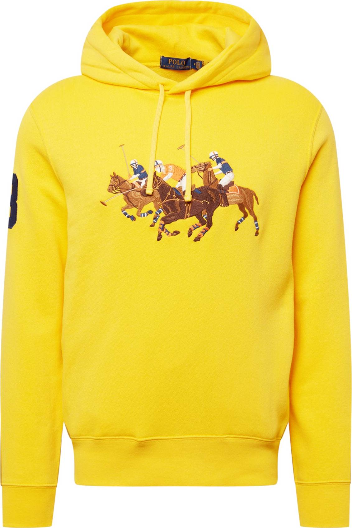 Polo Ralph Lauren Mikina námořnická modř / hnědá / světle hnědá / žlutá