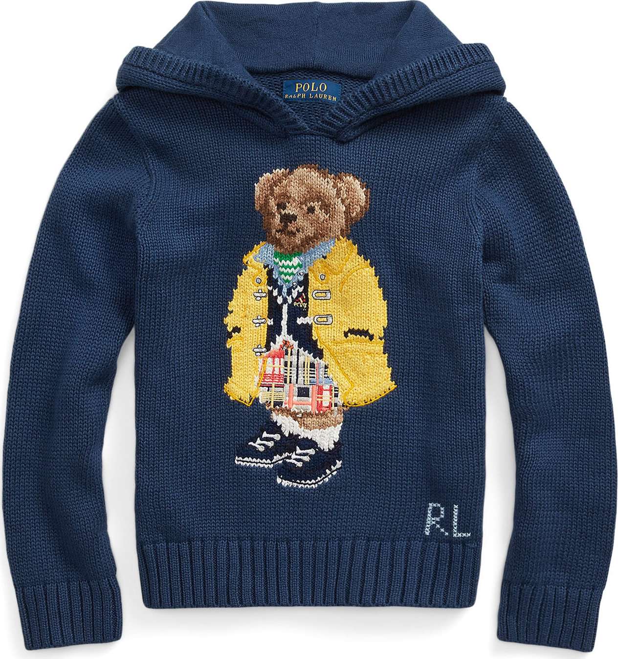 Polo Ralph Lauren Svetr tmavě modrá / hnědá / žlutá / bílá