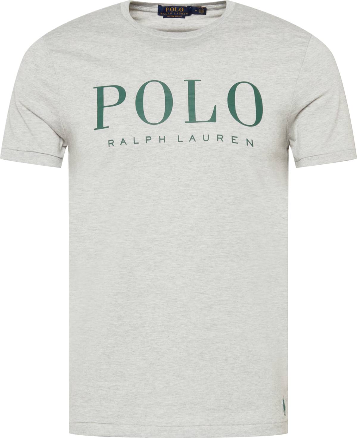 Polo Ralph Lauren Tričko šedý melír / tmavě zelená