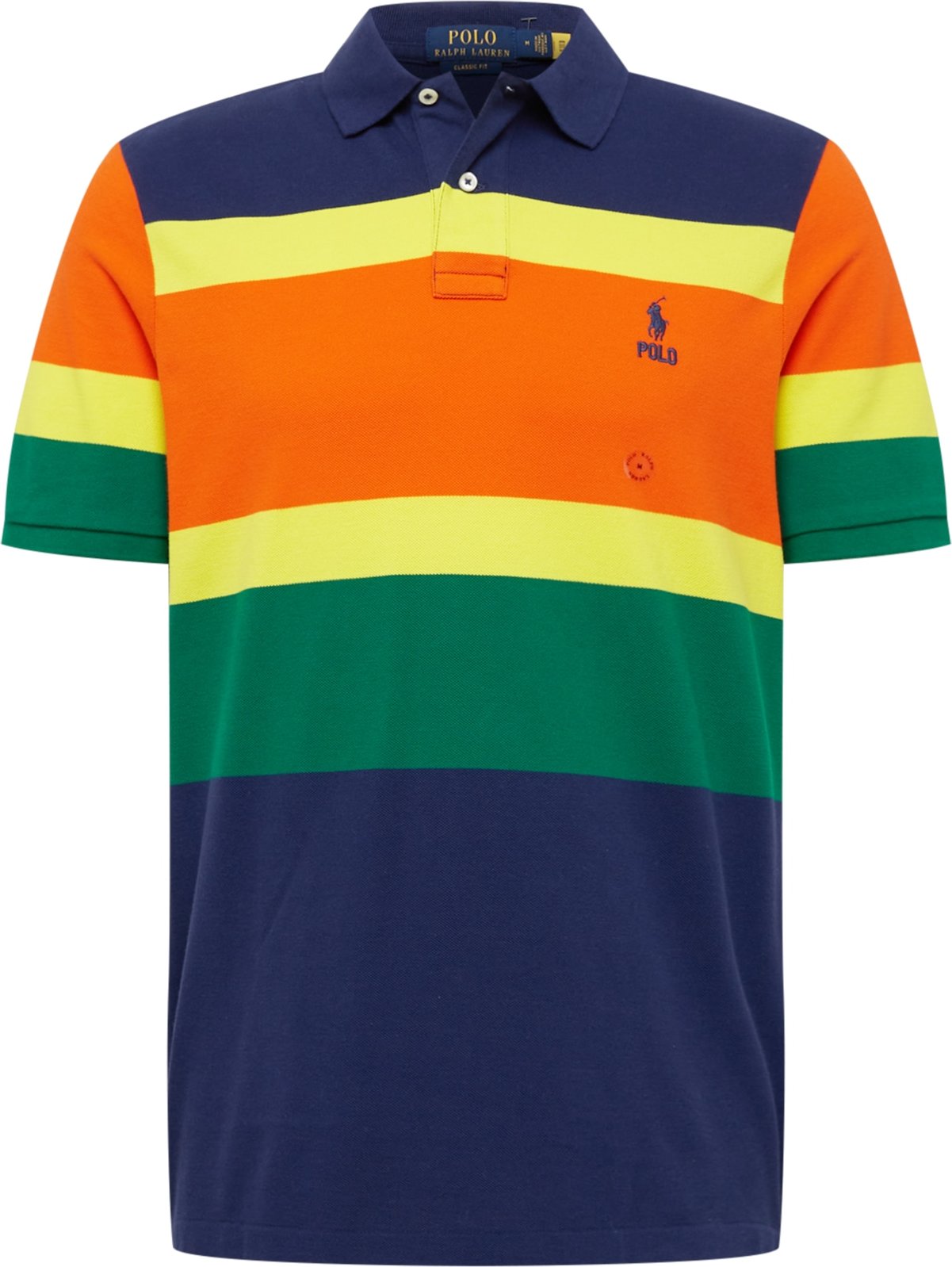 Polo Ralph Lauren Tričko tmavě modrá / žlutá / zelená / oranžová