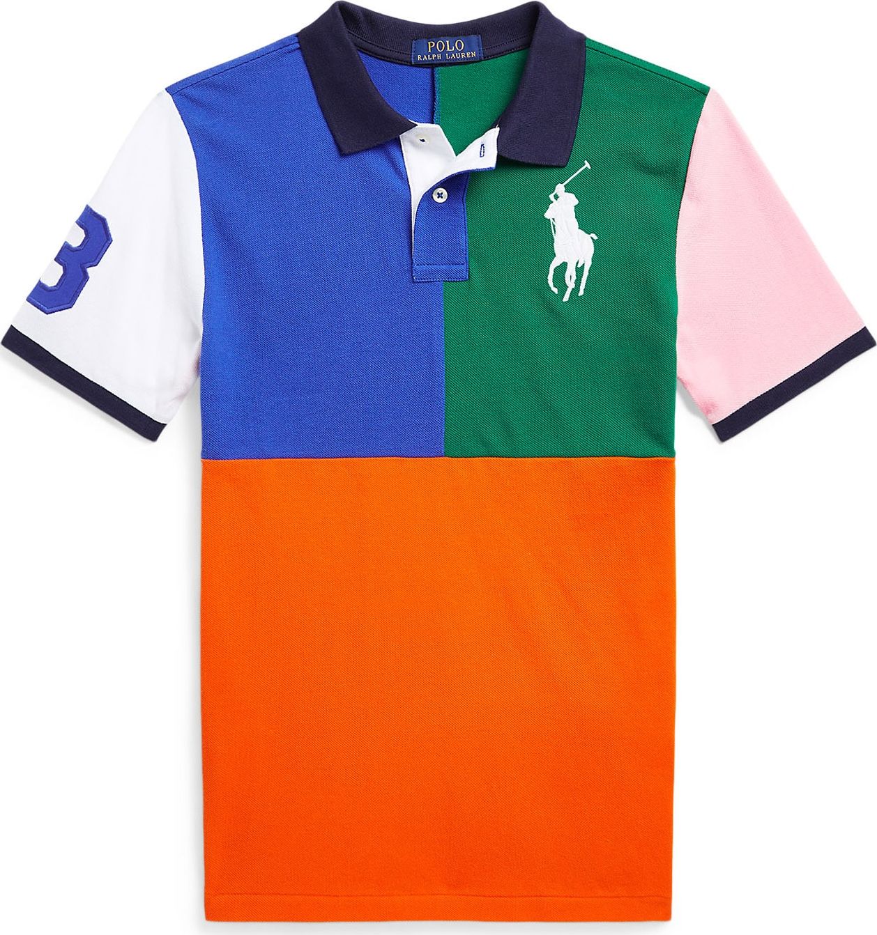 Polo Ralph Lauren Tričko zelená / oranžová / růžová / bílá